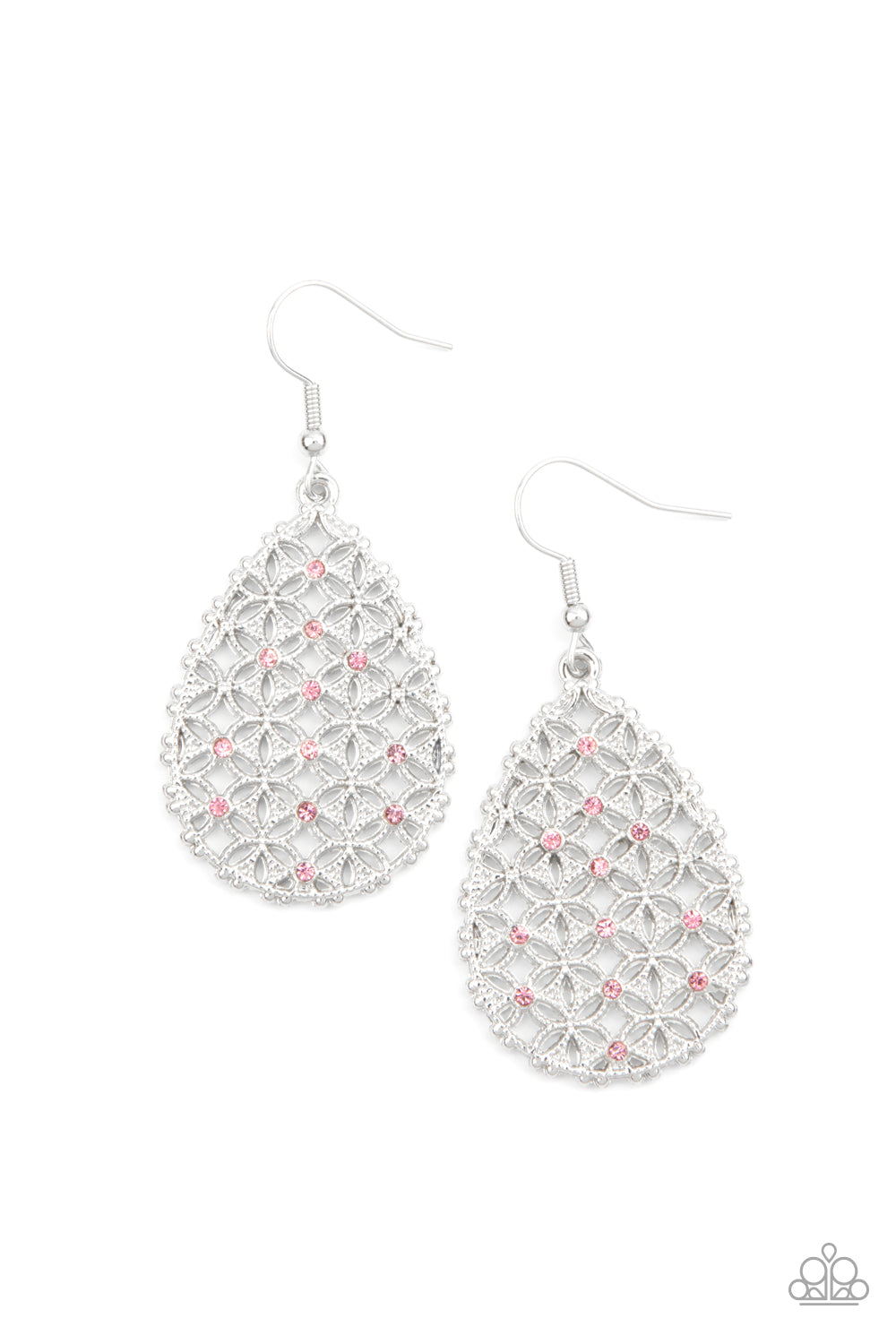 Paparazzi Glorious Gardens - Pink Earrings