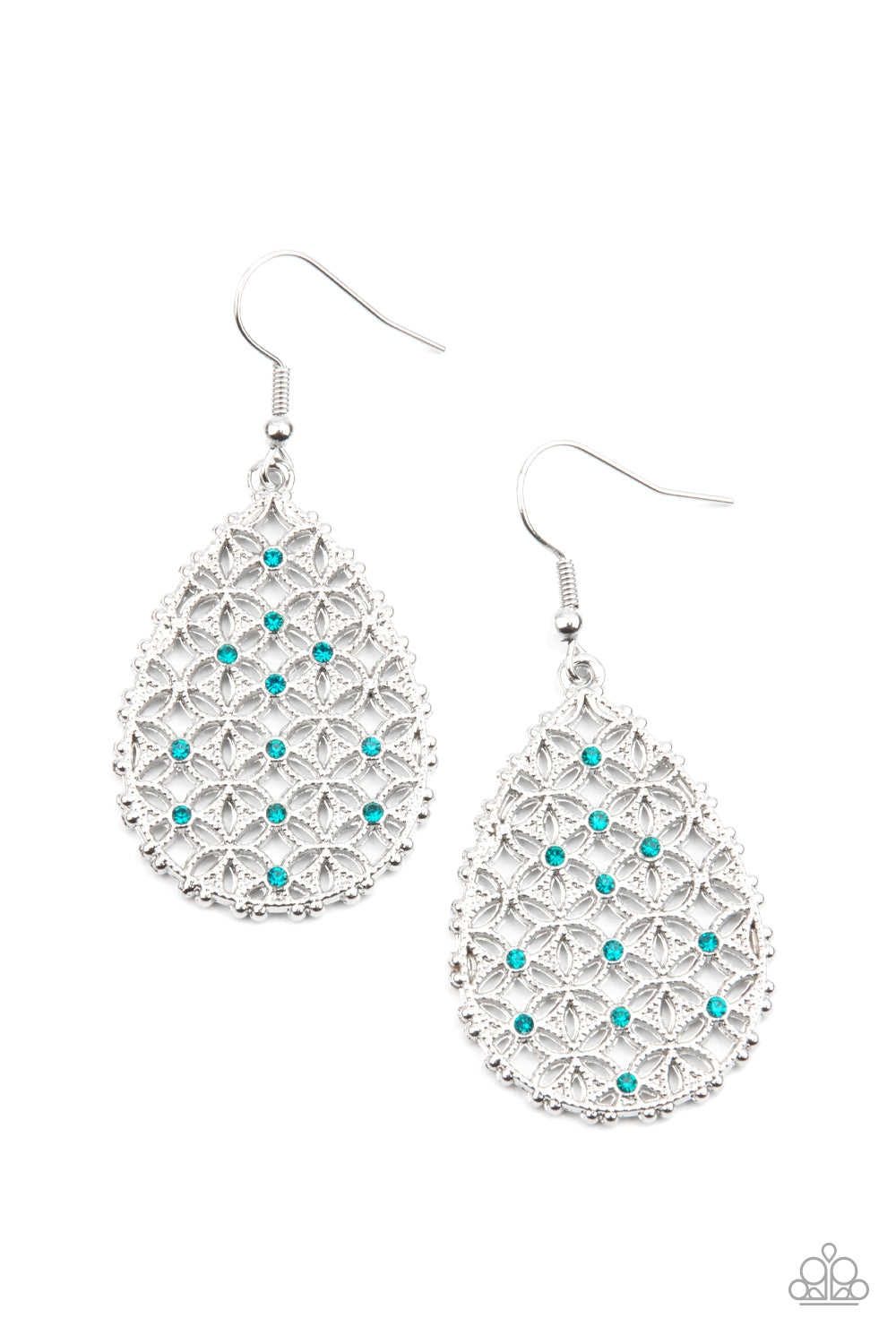 Paparazzi Glorious Gardens - Blue Earrings