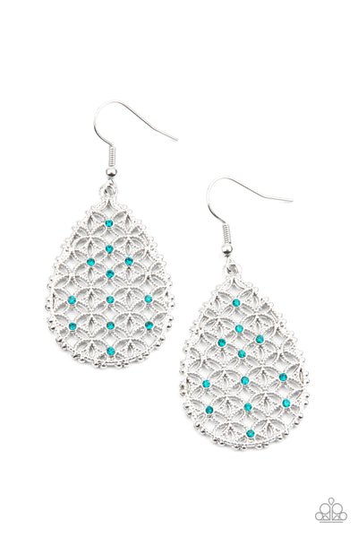 Paparazzi Glorious Gardens - Blue Earrings