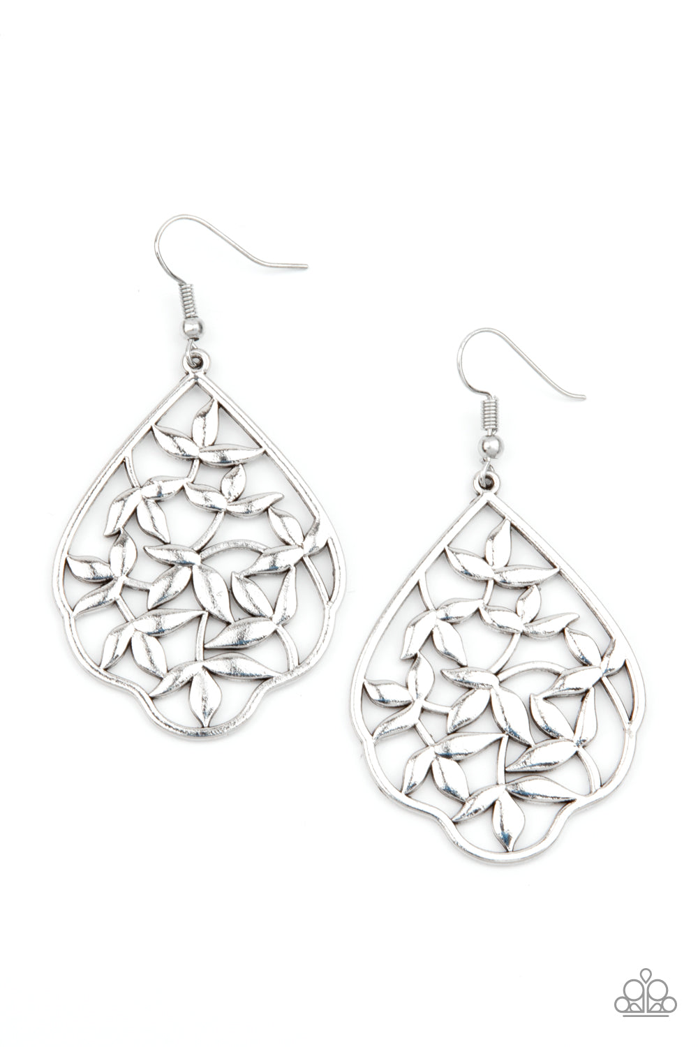 Paparazzi Taj Mahal Gardens - Silver Earrings