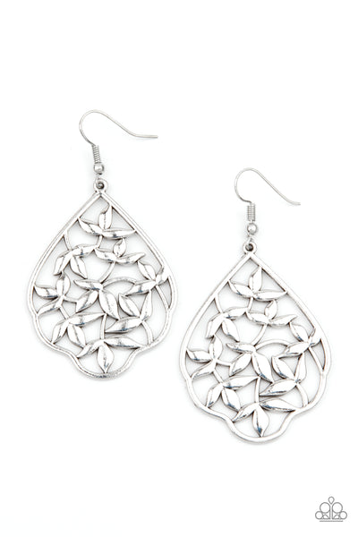 Paparazzi Taj Mahal Gardens - Silver Earrings
