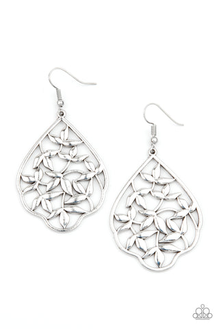 Paparazzi Taj Mahal Gardens - Silver Earrings
