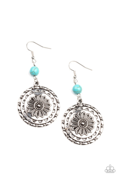 Paparazzi Flowering Frontiers - Blue Earrings