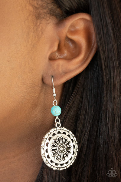 Paparazzi Flowering Frontiers - Blue Earrings