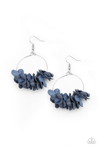 Paparazzi Flirty Florets - Blue Earrings