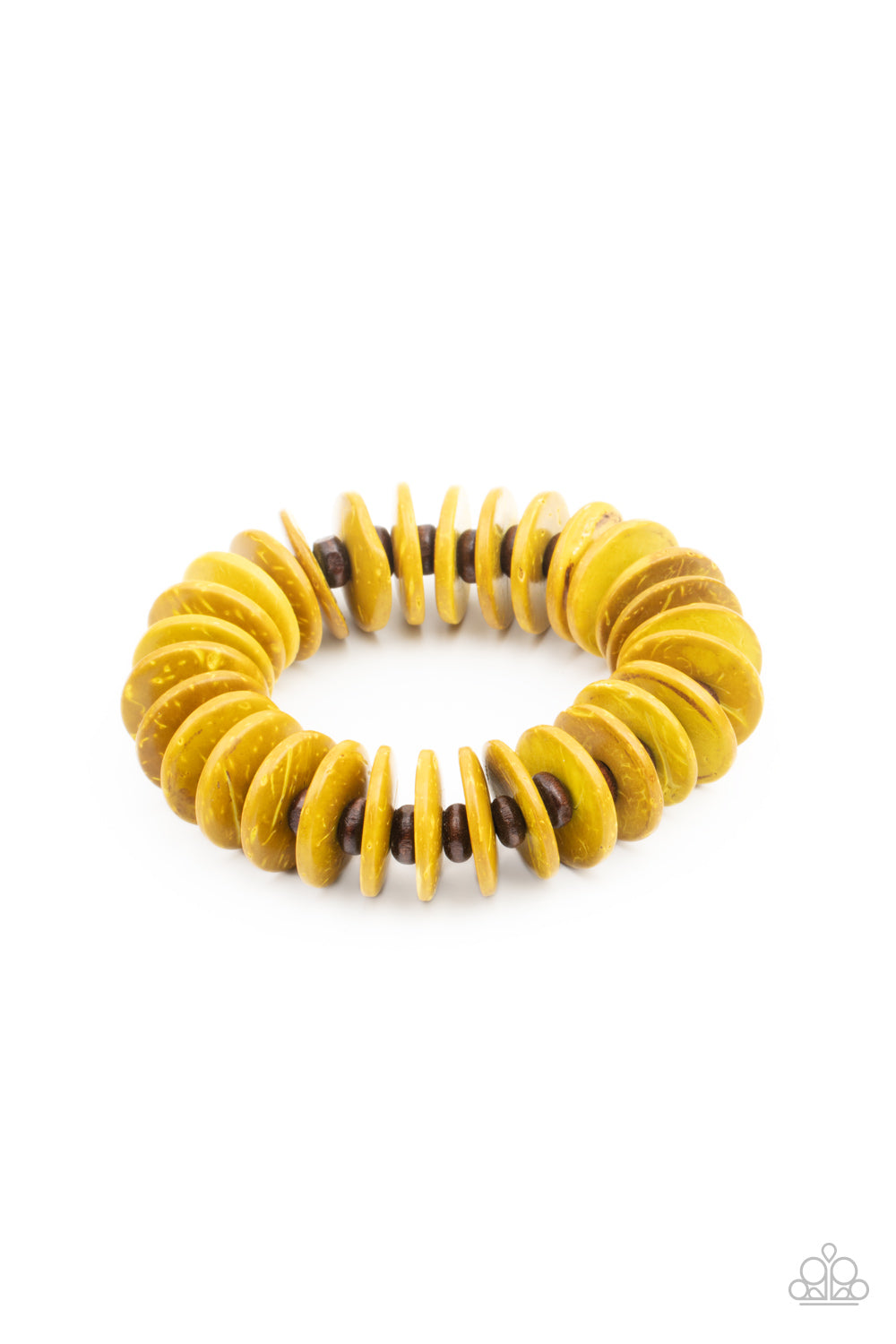 Paparazzi Caribbean Reefs - Yellow Bracelet