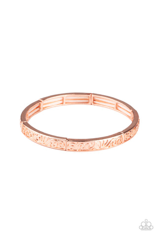Paparazzi Precisely Petite - Copper Bracelet