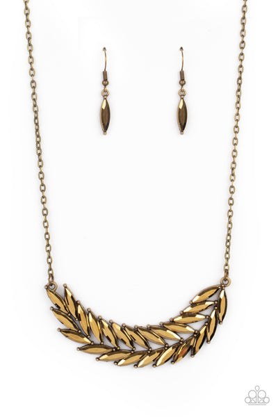Paparazzi Flight of FANCINESS - Brass Necklace