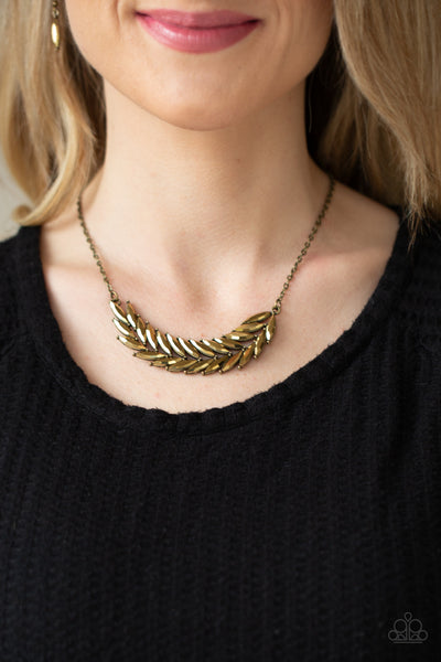 Paparazzi Flight of FANCINESS - Brass Necklace