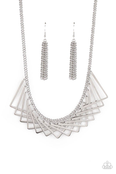 Paparazzi Metro Mirage - Silver Necklace