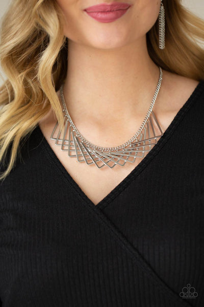 Paparazzi Metro Mirage - Silver Necklace