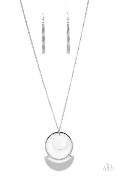 Paparazzi Moonlight Sailing - White Necklace