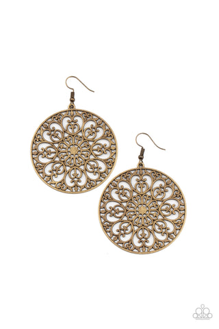 Paparazzi Make A MANDALA Out Of You - Brass Earrings