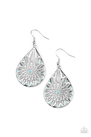 Paparazzi Icy Mosaic - Blue Earrings
