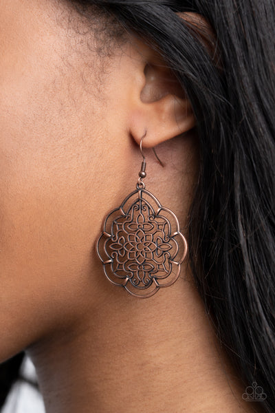 Paparazzi Tour de Taj Mahal - Copper Earrings