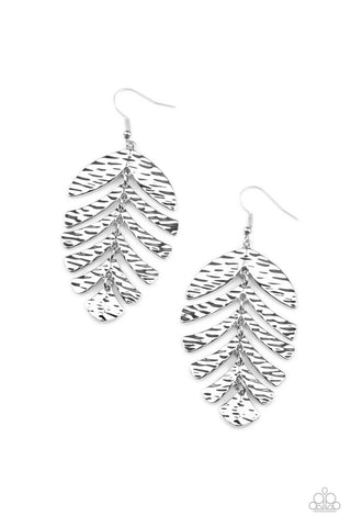 Paparazzi Palm Lagoon - Silver Earrings