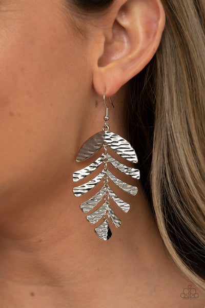 Paparazzi Palm Lagoon - Silver Earrings
