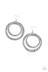Paparazzi Rounded Out - Silver Earrings
