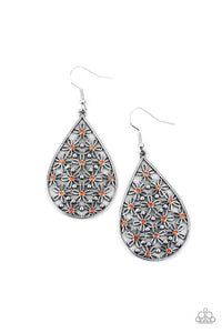 Paparazzi Tick, Tick, BLOOM! - Orange Necklace