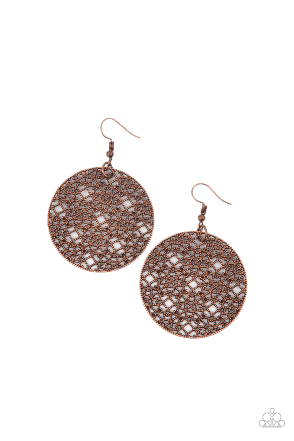 Paparazzi Metallic Mosaic - Copper Earrings