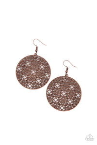 Paparazzi Metallic Mosaic - Copper Earrings