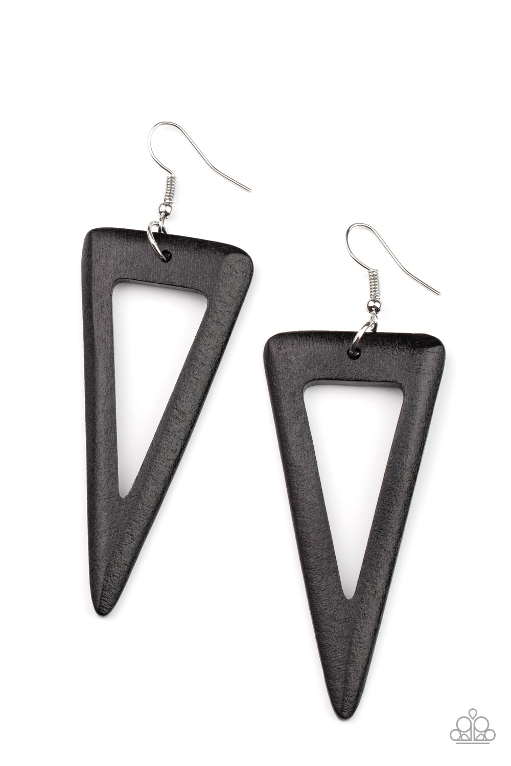 Paparazzi Bermuda Backpacker - Black Earrings