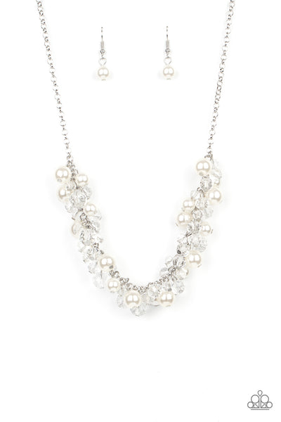 Paparazzi Pardon My FRINGE - White Necklace