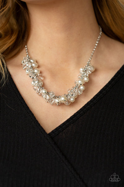 Paparazzi Pardon My FRINGE - White Necklace