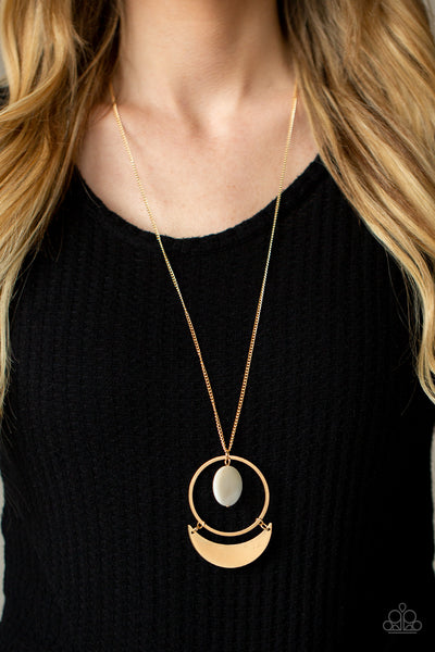 Paparazzi Moonlight Sailing - Gold Necklace