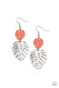 Paparazzi Palm Tree Cabana - Orange Earrings
