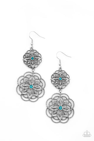 Paparazzi Mandala Mecca - Blue Earrings