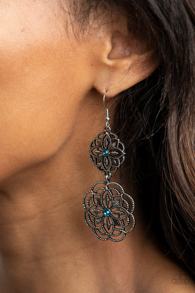Paparazzi Mandala Mecca - Blue Earrings