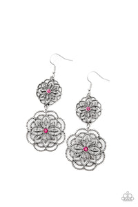 Paparazzi Mandala Mecca - Pink Earrings