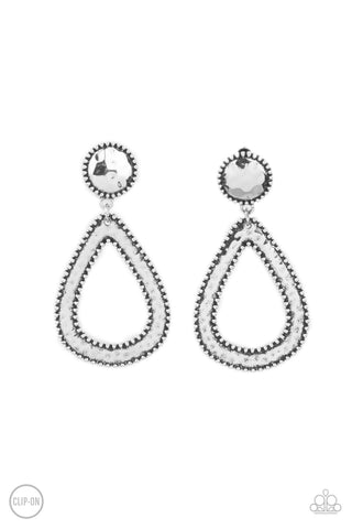 Paparazzi Beyond The Borders - Silver Earrings