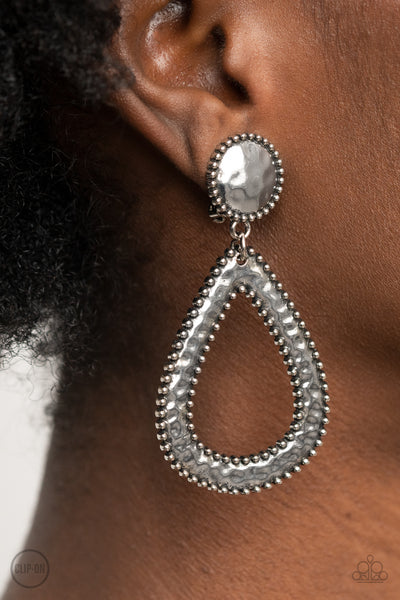 Paparazzi Beyond The Borders - Silver Earrings