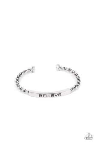 Paparazzi Keep Calm and Believe - Silver Bracelet