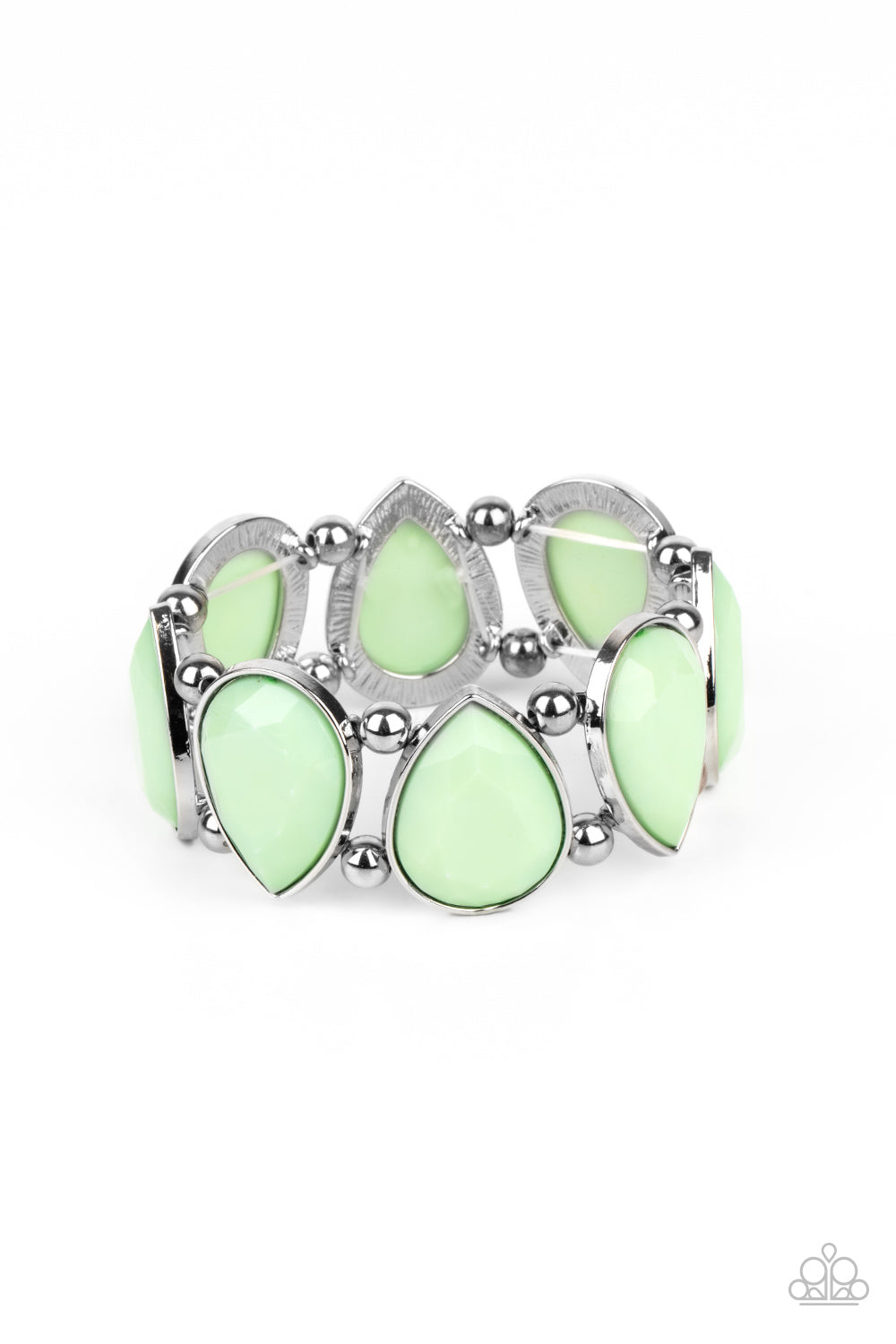 Paparazzi Flamboyant Tease - Green Bracelet