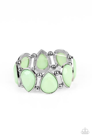 Paparazzi Flamboyant Tease - Green Bracelet