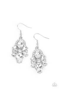 Paparazzi Stunning Starlet - White Earrings