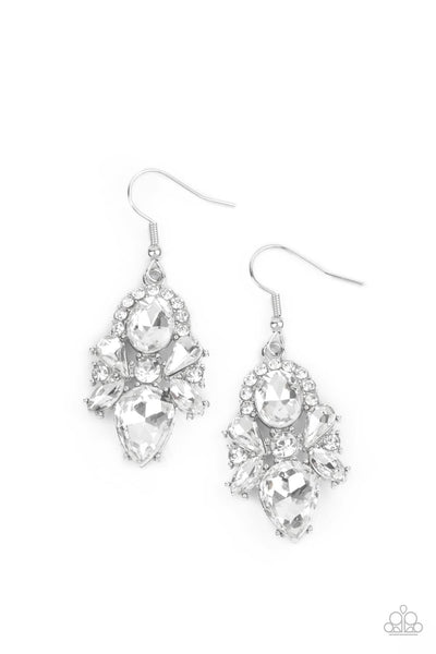 Paparazzi Stunning Starlet - White Earrings