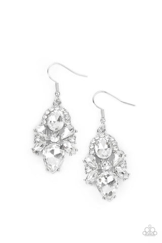 Paparazzi Stunning Starlet - White Earrings