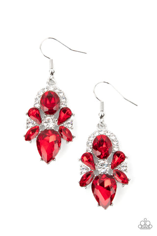 Paparazzi Stunning Starlet - Red Earrings