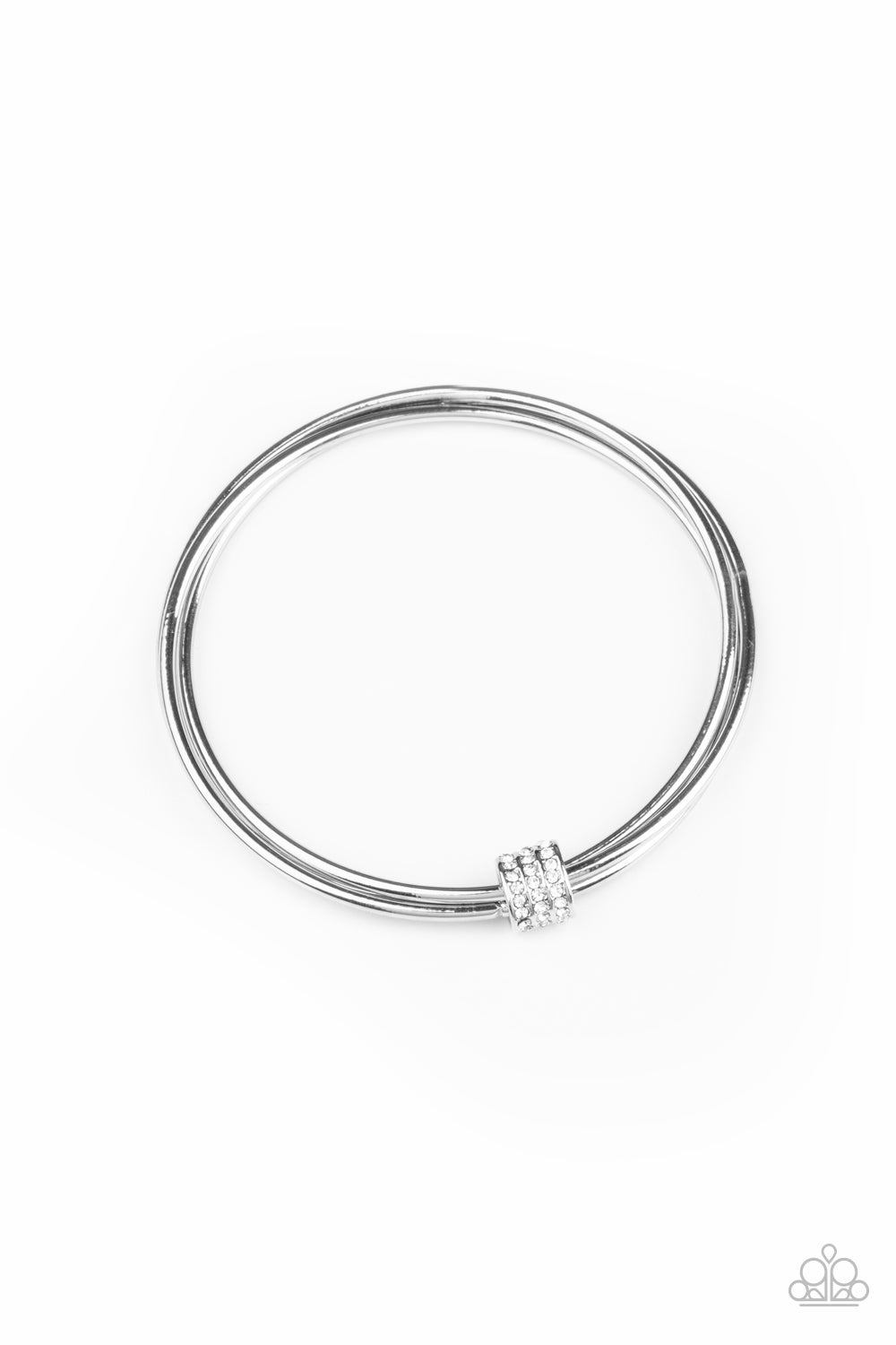 Paparazzi Roll Out The Rhinestones - White Bracelet