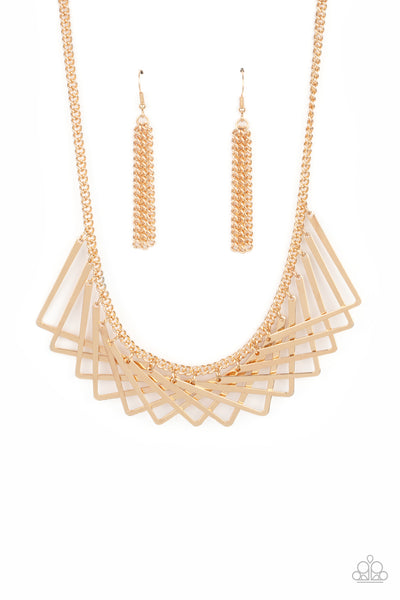 Paparazzi Metro Mirage - Gold Necklace