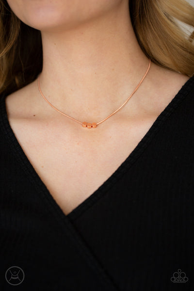 Paparazzi Dynamically Dainty - Copper Necklace
