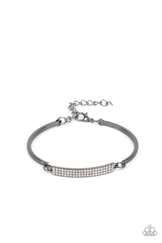 Paparazzi Showy Sparkle - Black Bracelet