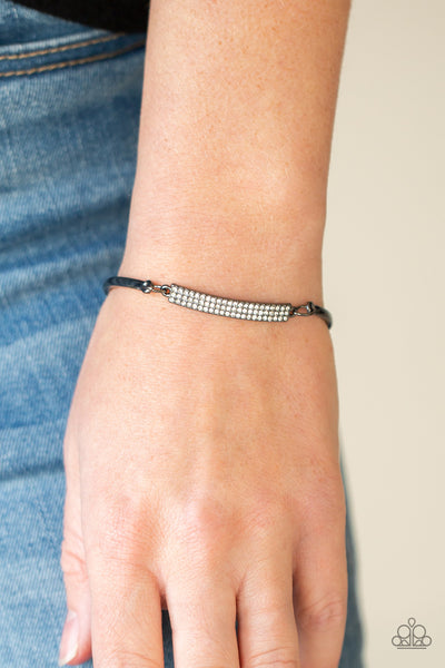 Paparazzi Showy Sparkle - Black Bracelet