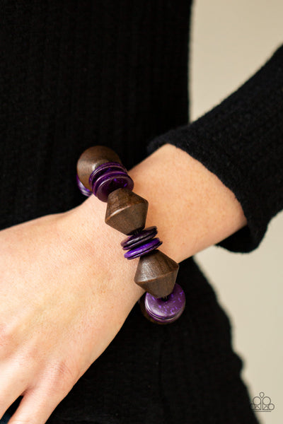 Paparazzi Bermuda Boardwalk - Purple Bracelet
