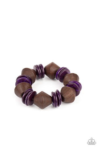 Paparazzi Bermuda Boardwalk - Purple Bracelet