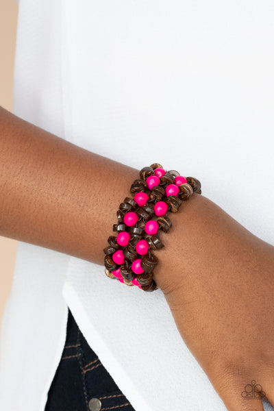Paparazzi Tahiti Tourist - Pink Bracelet